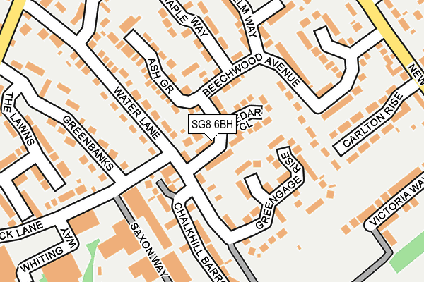 SG8 6BH map - OS OpenMap – Local (Ordnance Survey)