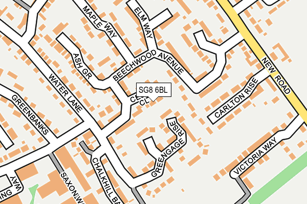 SG8 6BL map - OS OpenMap – Local (Ordnance Survey)