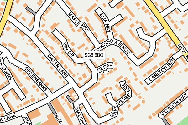 SG8 6BQ map - OS OpenMap – Local (Ordnance Survey)