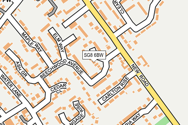 SG8 6BW map - OS OpenMap – Local (Ordnance Survey)