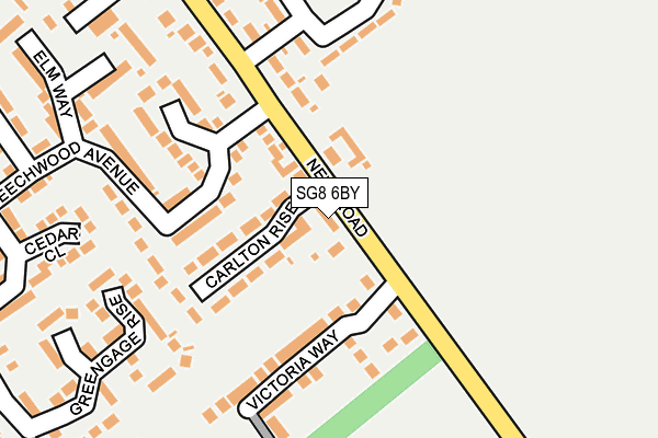 SG8 6BY map - OS OpenMap – Local (Ordnance Survey)