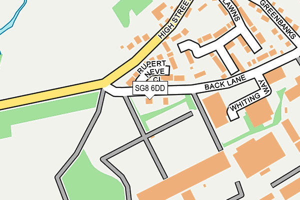 SG8 6DD map - OS OpenMap – Local (Ordnance Survey)