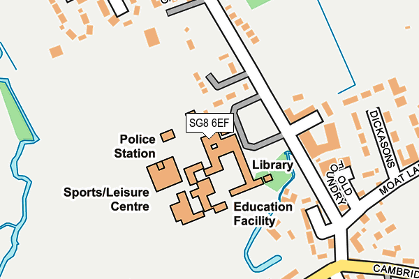 SG8 6EF map - OS OpenMap – Local (Ordnance Survey)