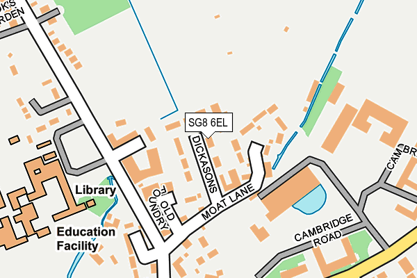 SG8 6EL map - OS OpenMap – Local (Ordnance Survey)