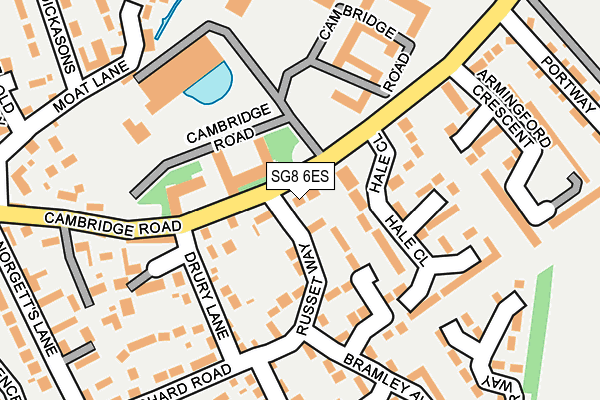 SG8 6ES map - OS OpenMap – Local (Ordnance Survey)