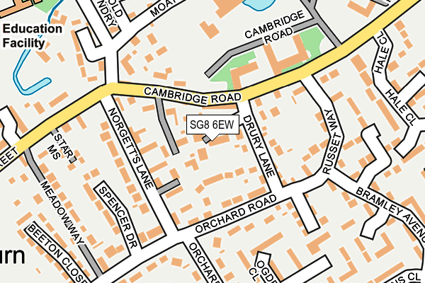 SG8 6EW map - OS OpenMap – Local (Ordnance Survey)