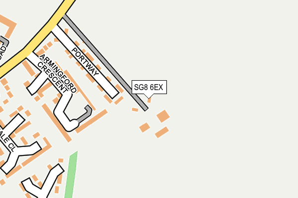 SG8 6EX map - OS OpenMap – Local (Ordnance Survey)