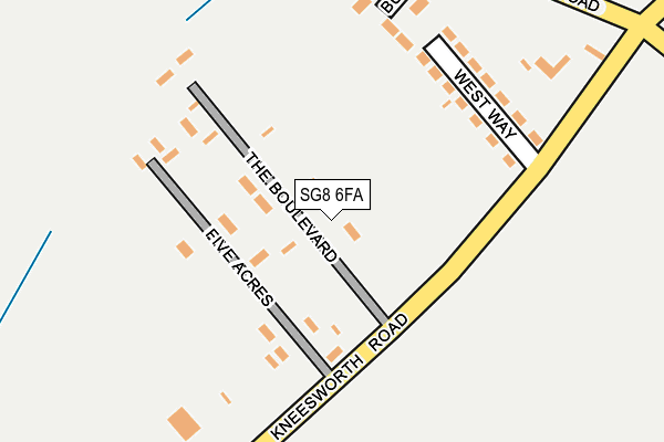 SG8 6FA map - OS OpenMap – Local (Ordnance Survey)