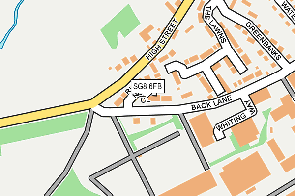 SG8 6FB map - OS OpenMap – Local (Ordnance Survey)
