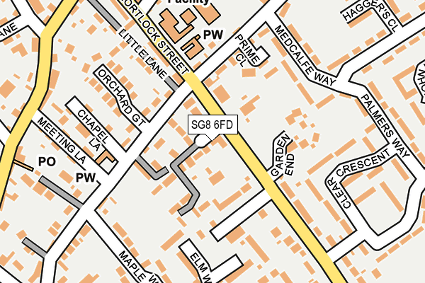 SG8 6FD map - OS OpenMap – Local (Ordnance Survey)