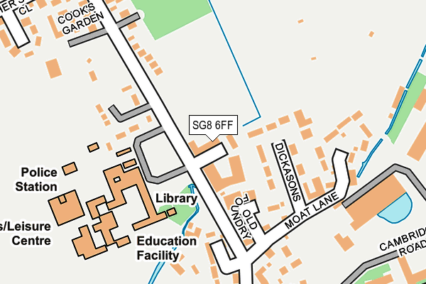 SG8 6FF map - OS OpenMap – Local (Ordnance Survey)