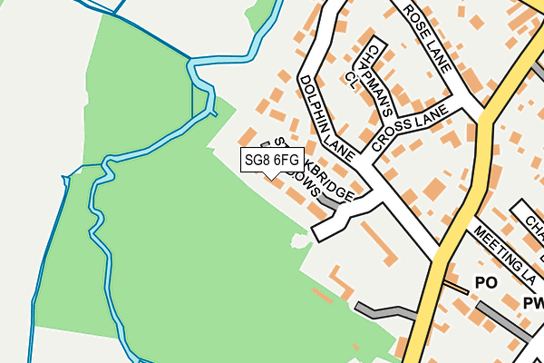 SG8 6FG map - OS OpenMap – Local (Ordnance Survey)