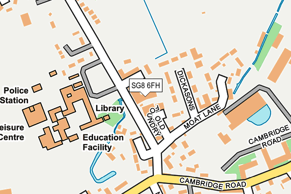 SG8 6FH map - OS OpenMap – Local (Ordnance Survey)