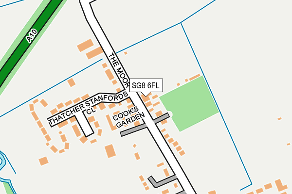 SG8 6FL map - OS OpenMap – Local (Ordnance Survey)