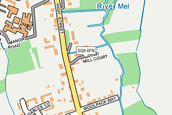 SG8 6FN map - OS OpenMap – Local (Ordnance Survey)