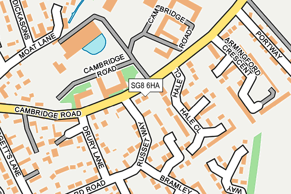 SG8 6HA map - OS OpenMap – Local (Ordnance Survey)