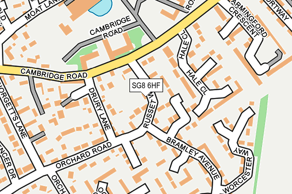 SG8 6HF map - OS OpenMap – Local (Ordnance Survey)