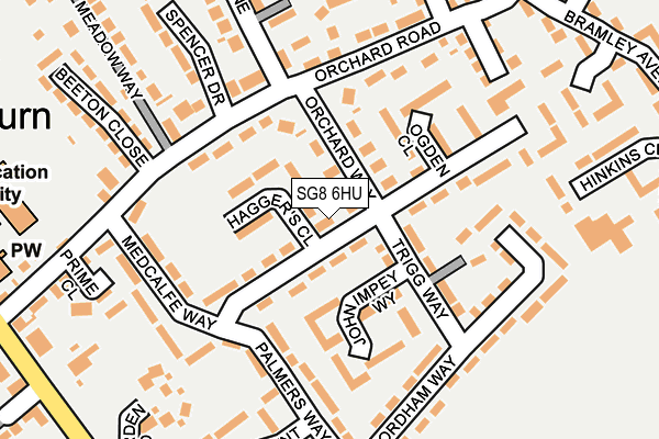 SG8 6HU map - OS OpenMap – Local (Ordnance Survey)