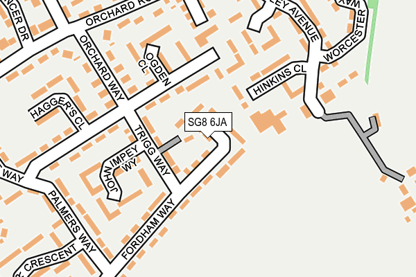 SG8 6JA map - OS OpenMap – Local (Ordnance Survey)