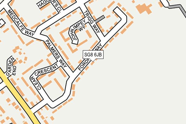 SG8 6JB map - OS OpenMap – Local (Ordnance Survey)
