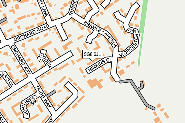 SG8 6JL map - OS OpenMap – Local (Ordnance Survey)