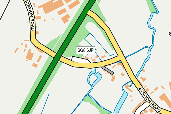 SG8 6JP map - OS OpenMap – Local (Ordnance Survey)