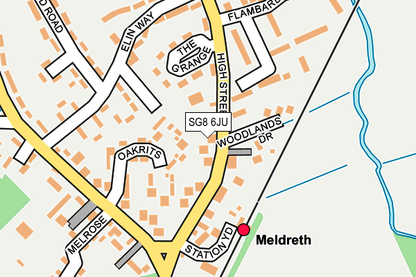 SG8 6JU map - OS OpenMap – Local (Ordnance Survey)