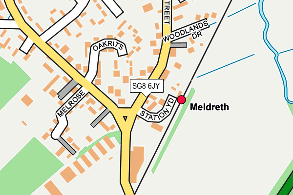 SG8 6JY map - OS OpenMap – Local (Ordnance Survey)