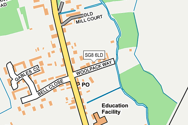 SG8 6LD map - OS OpenMap – Local (Ordnance Survey)