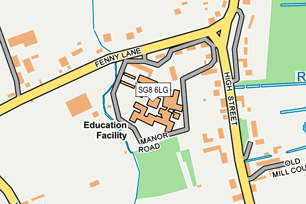 SG8 6LG map - OS OpenMap – Local (Ordnance Survey)