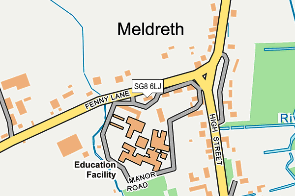 SG8 6LJ map - OS OpenMap – Local (Ordnance Survey)