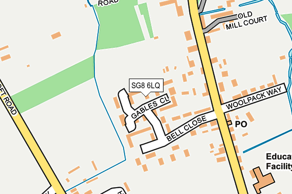 SG8 6LQ map - OS OpenMap – Local (Ordnance Survey)