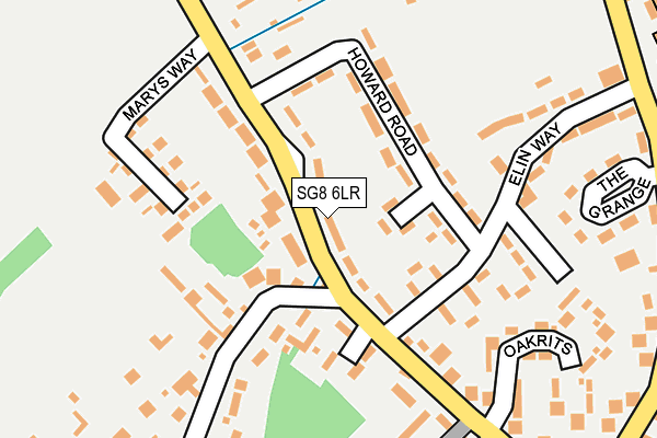 SG8 6LR map - OS OpenMap – Local (Ordnance Survey)