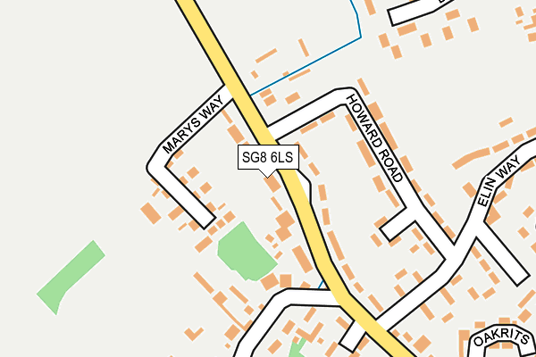 SG8 6LS map - OS OpenMap – Local (Ordnance Survey)