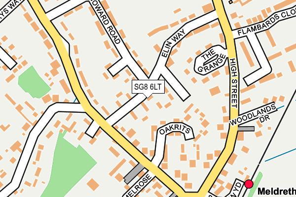 SG8 6LT map - OS OpenMap – Local (Ordnance Survey)