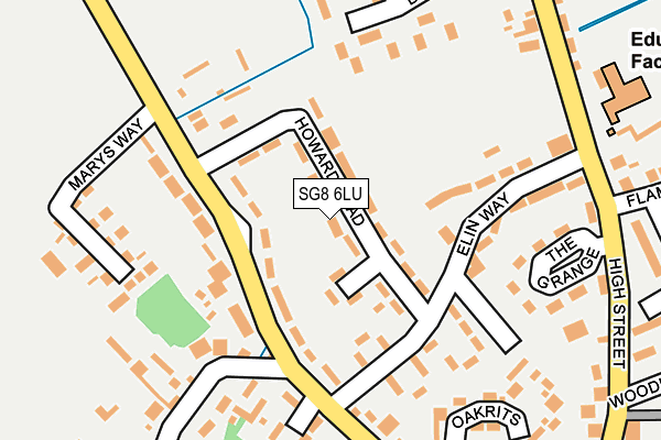 SG8 6LU map - OS OpenMap – Local (Ordnance Survey)