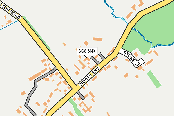SG8 6NX map - OS OpenMap – Local (Ordnance Survey)