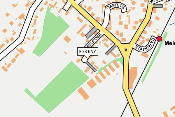 SG8 6NY map - OS OpenMap – Local (Ordnance Survey)