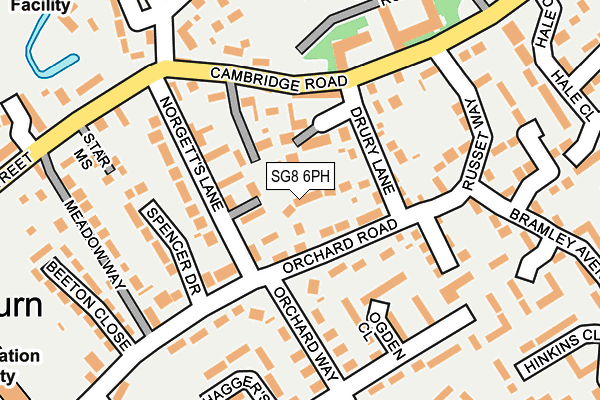 SG8 6PH map - OS OpenMap – Local (Ordnance Survey)