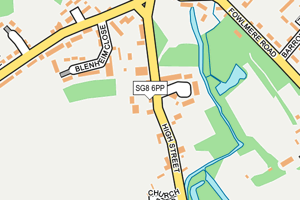 SG8 6PP map - OS OpenMap – Local (Ordnance Survey)