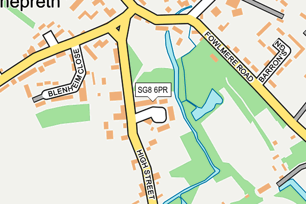 SG8 6PR map - OS OpenMap – Local (Ordnance Survey)