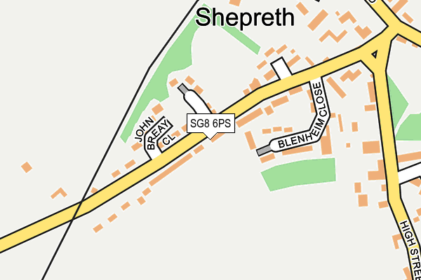 SG8 6PS map - OS OpenMap – Local (Ordnance Survey)