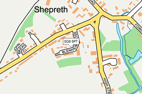 SG8 6PT map - OS OpenMap – Local (Ordnance Survey)