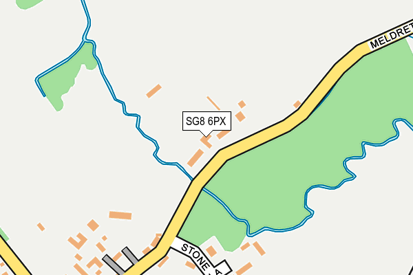 SG8 6PX map - OS OpenMap – Local (Ordnance Survey)
