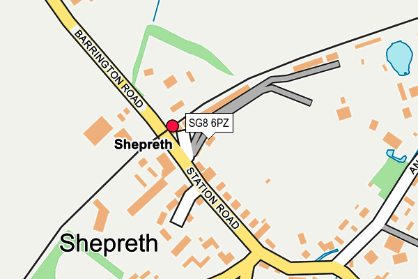 SG8 6PZ map - OS OpenMap – Local (Ordnance Survey)