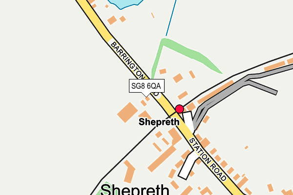 SG8 6QA map - OS OpenMap – Local (Ordnance Survey)