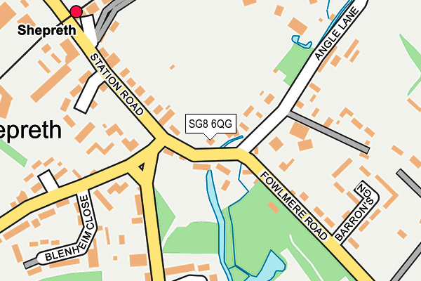 SG8 6QG map - OS OpenMap – Local (Ordnance Survey)