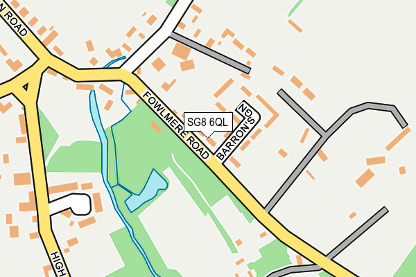 SG8 6QL map - OS OpenMap – Local (Ordnance Survey)