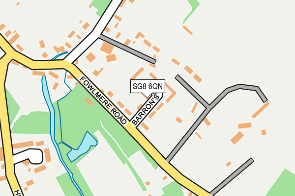 SG8 6QN map - OS OpenMap – Local (Ordnance Survey)