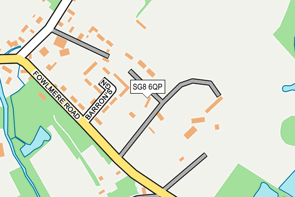 SG8 6QP map - OS OpenMap – Local (Ordnance Survey)